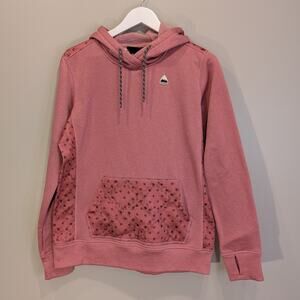 Burton Oak Pullover Hoodie Pink Kangaroo Pocket Ski Snowboard Casual - Size M